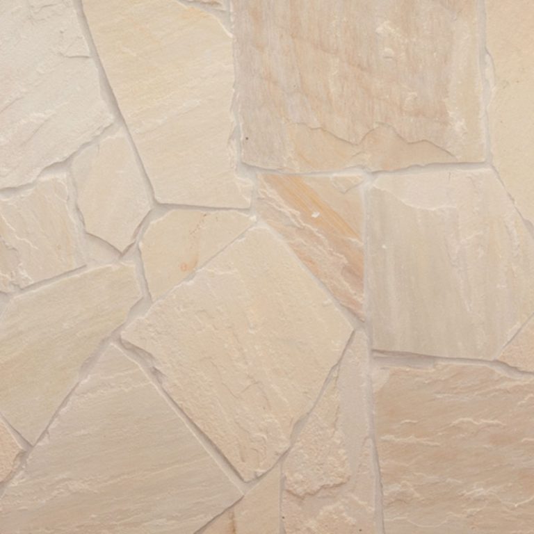 Mint White Random Sandstone Crazy Pave