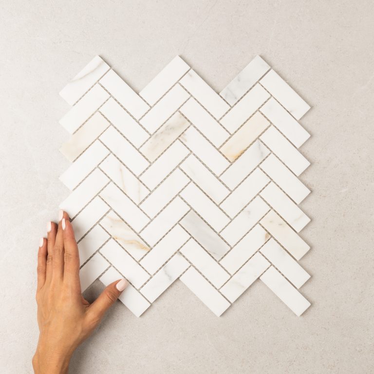 Herringbone Calacatta Marble Mosaic