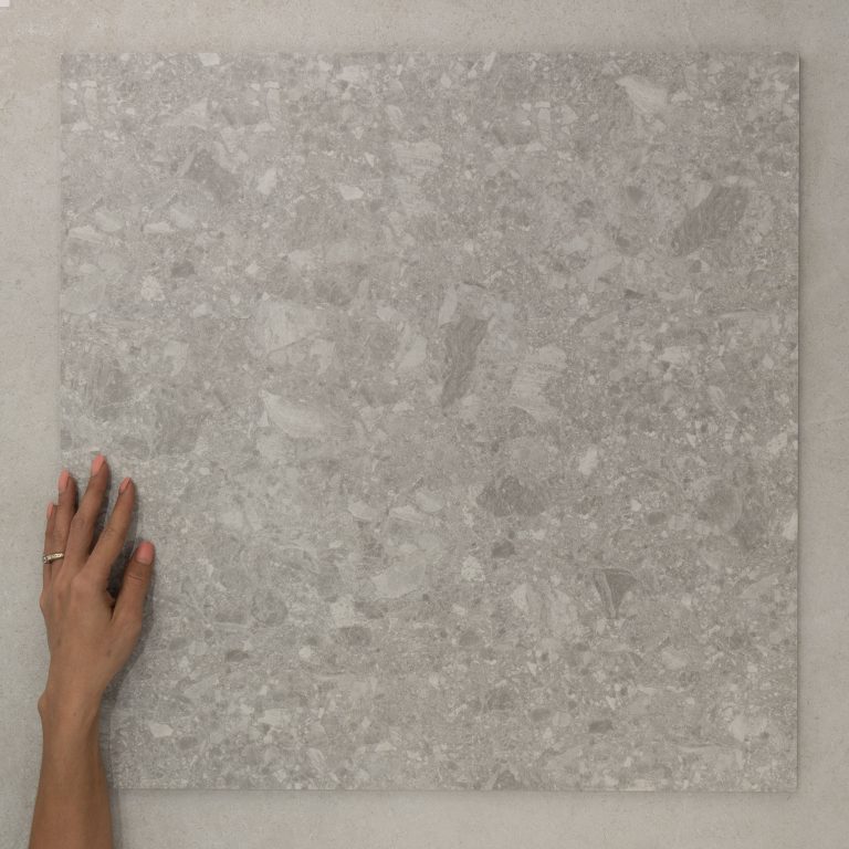 Builders Range Terrazzo Hematite Floor and Wall Tile