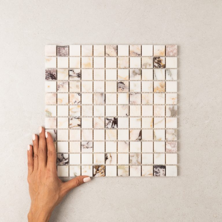 Square Viola Marble Mosaic 25mm