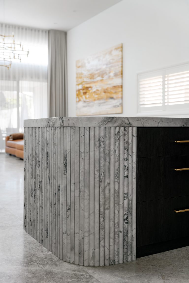 Super White Bamboo Marble Flute 30x900mm