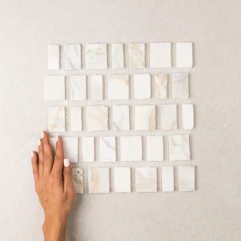Split Calacatta 10mm Marble Mosaic