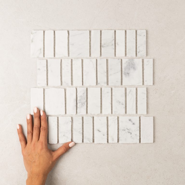 Split Carrara 5mm Marble Mosaic