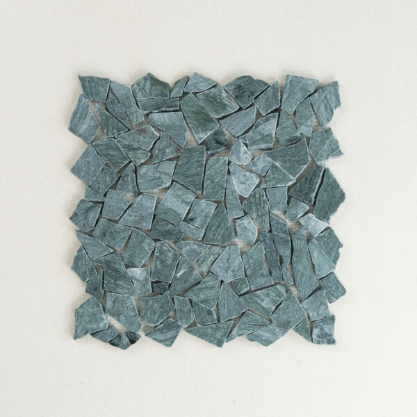 Crazy Pave Verde Tumbled Marble Mosaic - Design Tiles Sydney