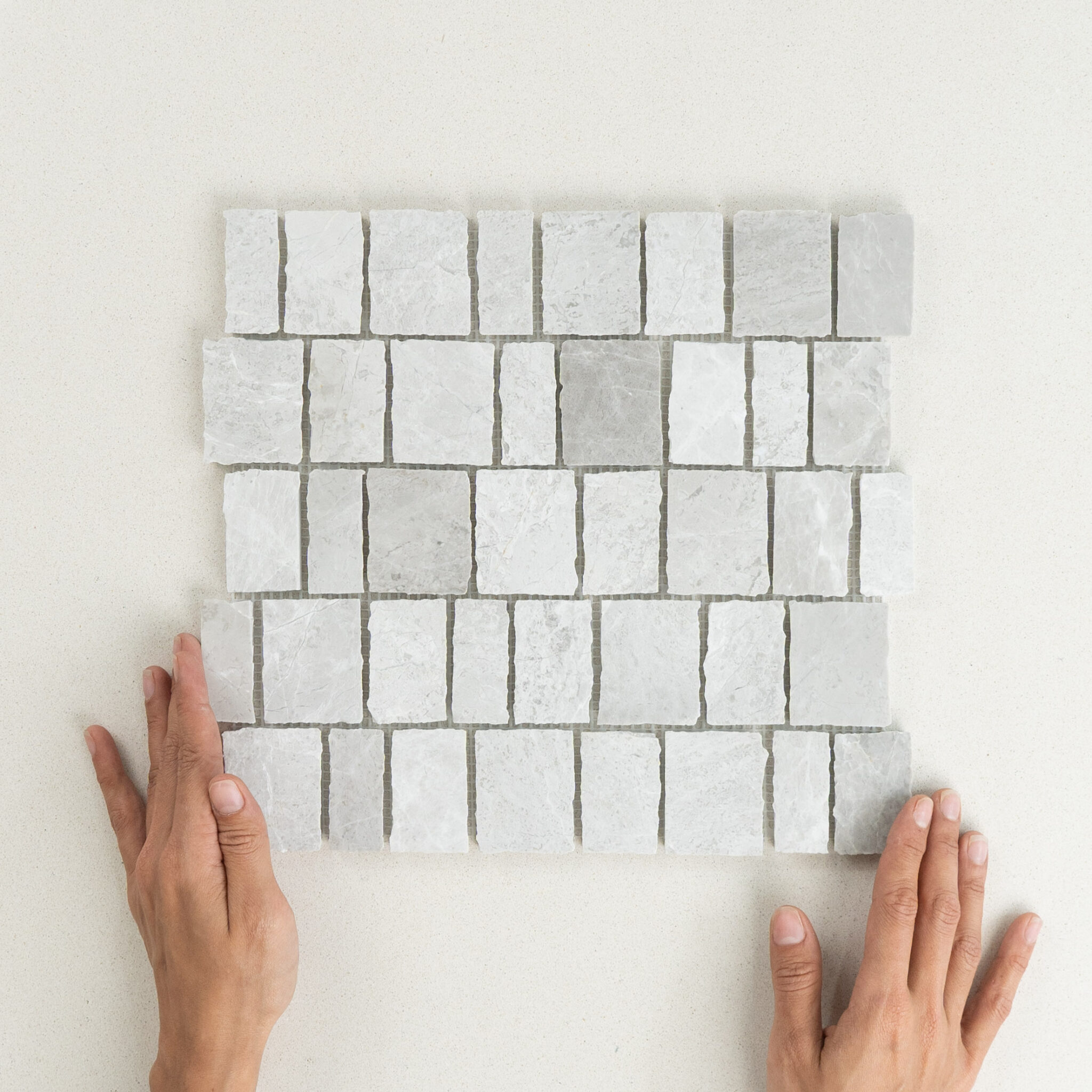 Split Tundra 5mm Joint Marble Mosaic - Design Tiles Sydney