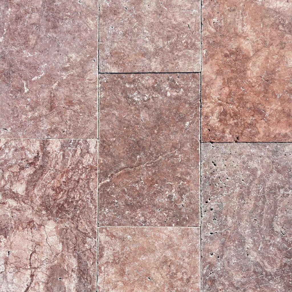 Picture of Terracotta Tumbled Travertine Natural Stone Tile - Design Tiles Sydney