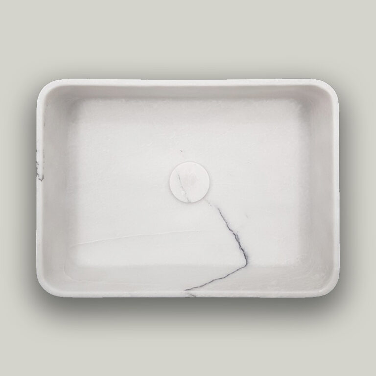 New York Honed Rectangle Marble Basin