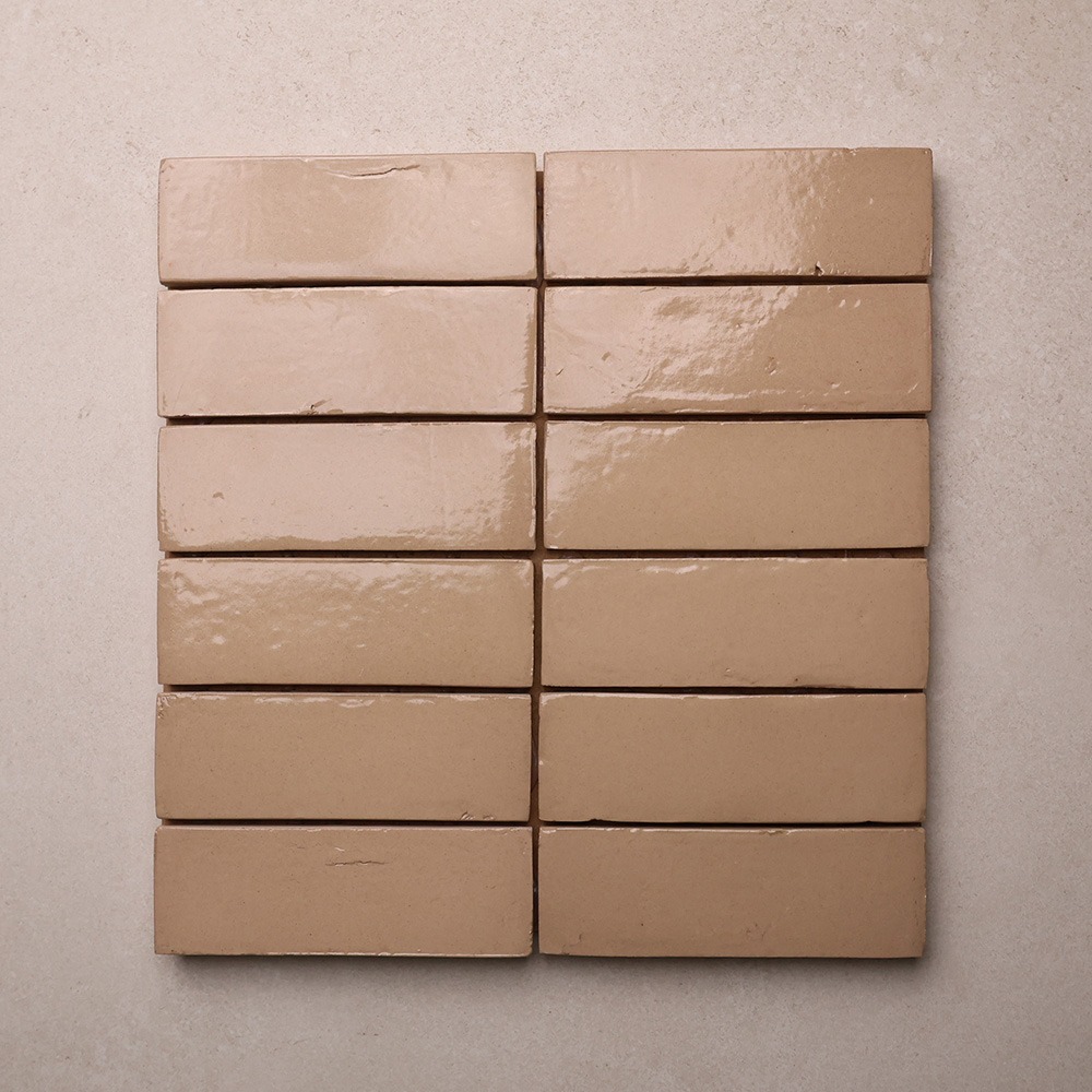 Zellige 50x150 mm Ceramic Wall Tile Taupe