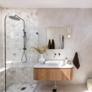 Ivory Stone Look Porcelain Floor and Wall Tile