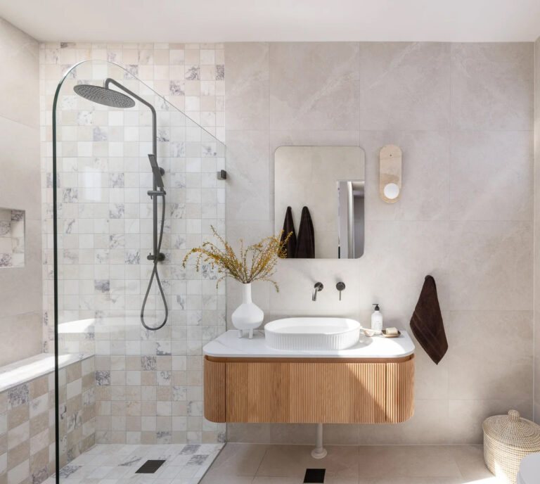 Ivory Stone Look Porcelain Floor and Wall Tile