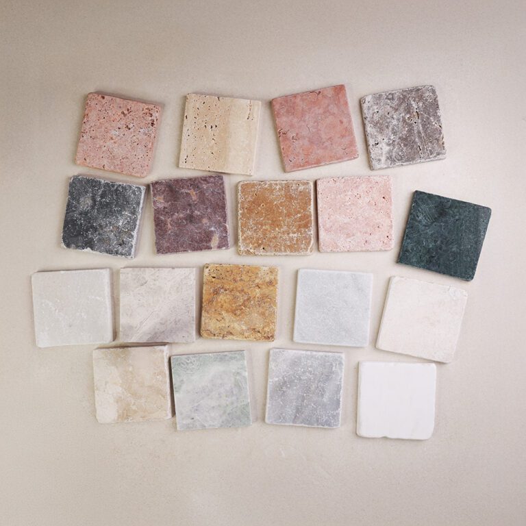 Tumbled Square Natural Stone Tiles 100x100 mm