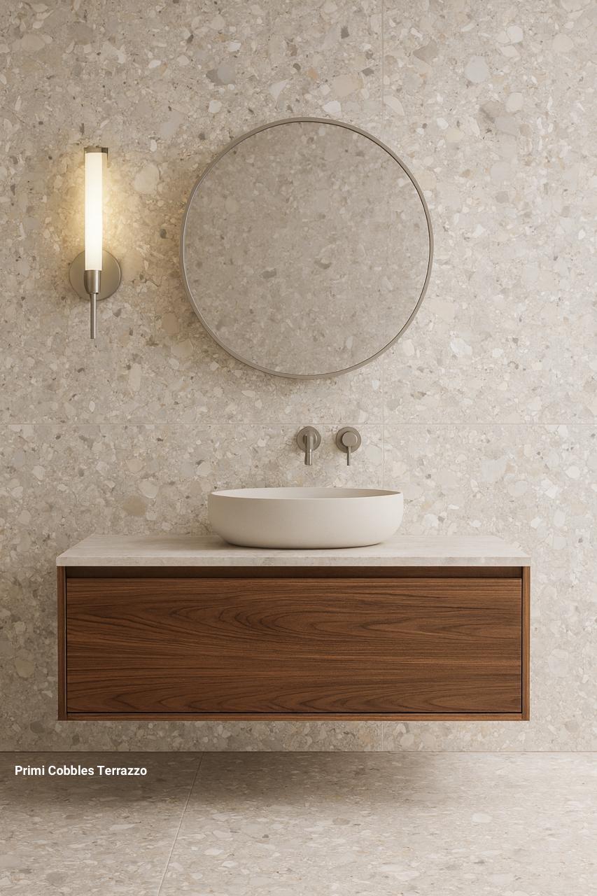 Primi Cobbles Terrazzo Look Floor and Wall Tile