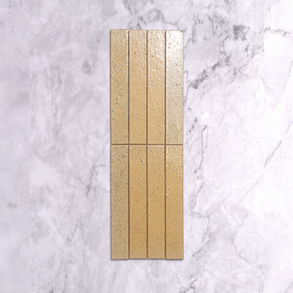 Hatsu Long Brick Wheat Hand Glazed Japanese Tile