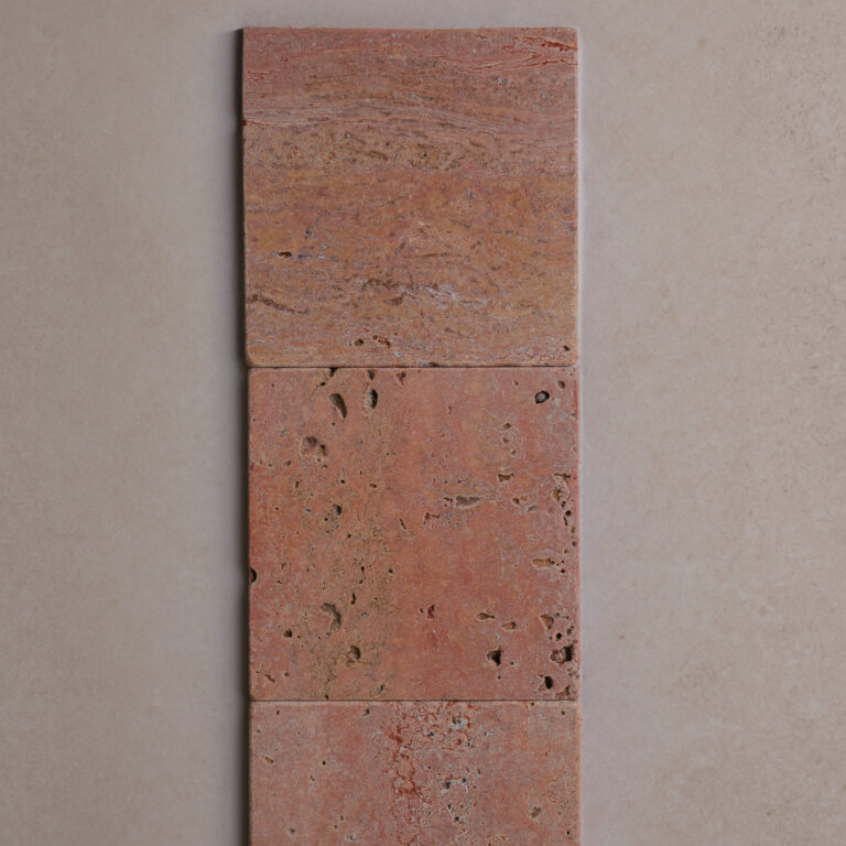 Red Travertine Tumbled Natural Stone 100x100