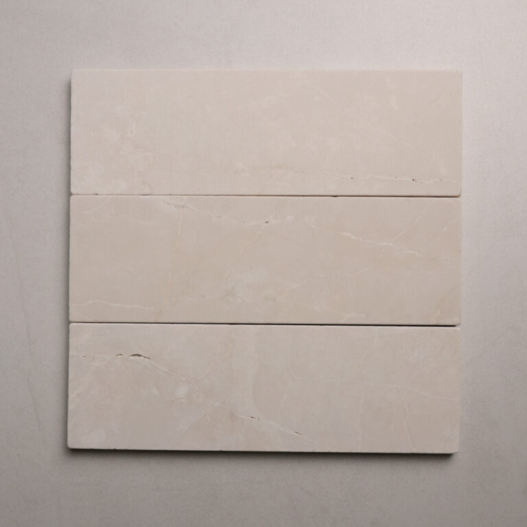 Botticino Marble Beige Subway Tile Tumbled 200x65 mm