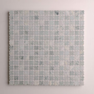 Alhambra Flower Sage Green Marble Mosaic