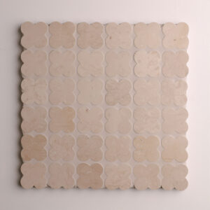 Alhambra Flower Botticino Marble Mosaic