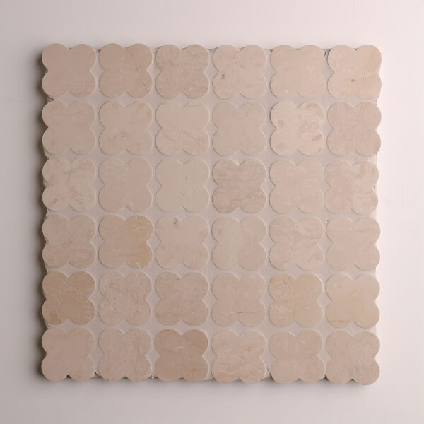 Alhambra Flower Botticino Marble Mosaic