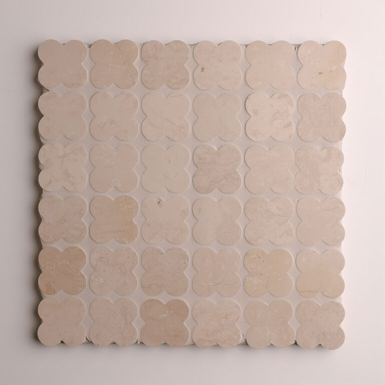 Alhambra Flower Botticino Marble Mosaic