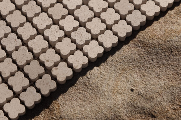 Alhambra Flower Portuguese Limestone Mosaic