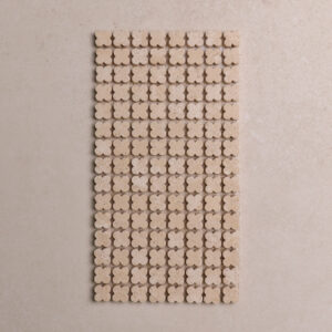 Alhambra Flower Portuguese Limestone Mosaic - Botticino Marble