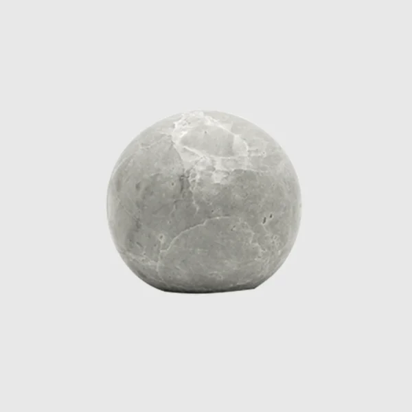 Hermes Grey Marble Circular Cabinet Knob Zephra