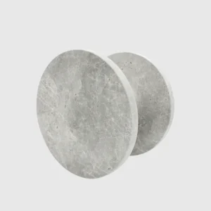 Hermes Grey Marble Circular Entry Pull 200mm Zephra