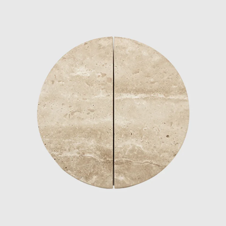 Travertine Circular Cabinet Pull 160 mm Zephra