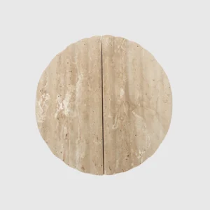Zephra Travertine Fluted Circular Cabinet Pull 160 mm