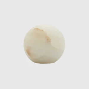White Onyx Circular Cabinet Knob Zephra