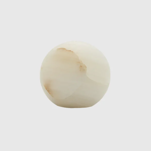White Onyx Circular Cabinet Knob Zephra