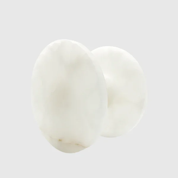 White Onyx Circular Entry Pull 200mm Zephra