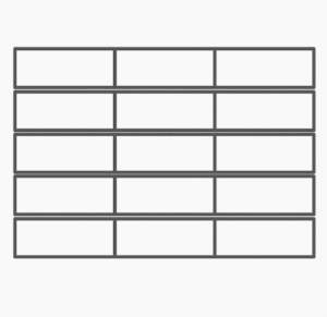 Stacked Horizontal Subway Tile Format