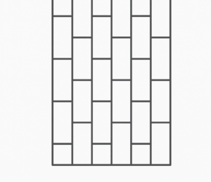 Vertical Offset Brick Subway Tile Format