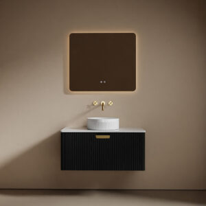 Ballina Modern Wall Hung Vanity Mirror Basin Package 900 mm