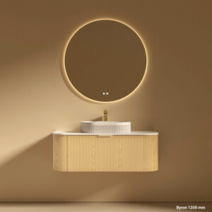 Byron Modern Wall Hung Vanity Mirror Basin Package 1200 | 900 mm