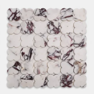 Alhambra Flower Viola Marble Mosaic 49 mm