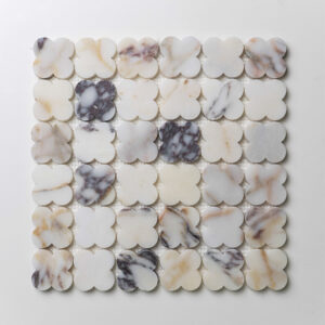 Alhambra Flower Viola Marble Mosaic 49 mm