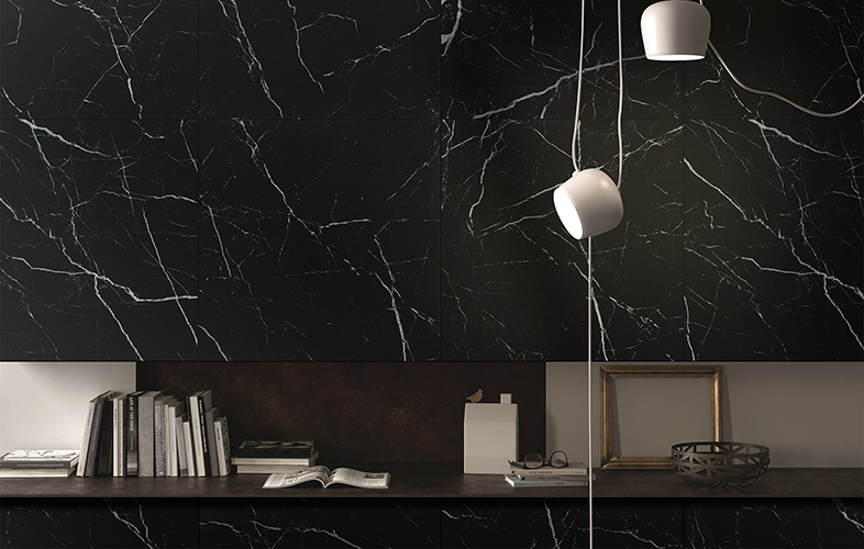 Nero Marquina Porcelain Floor and Wall Tile