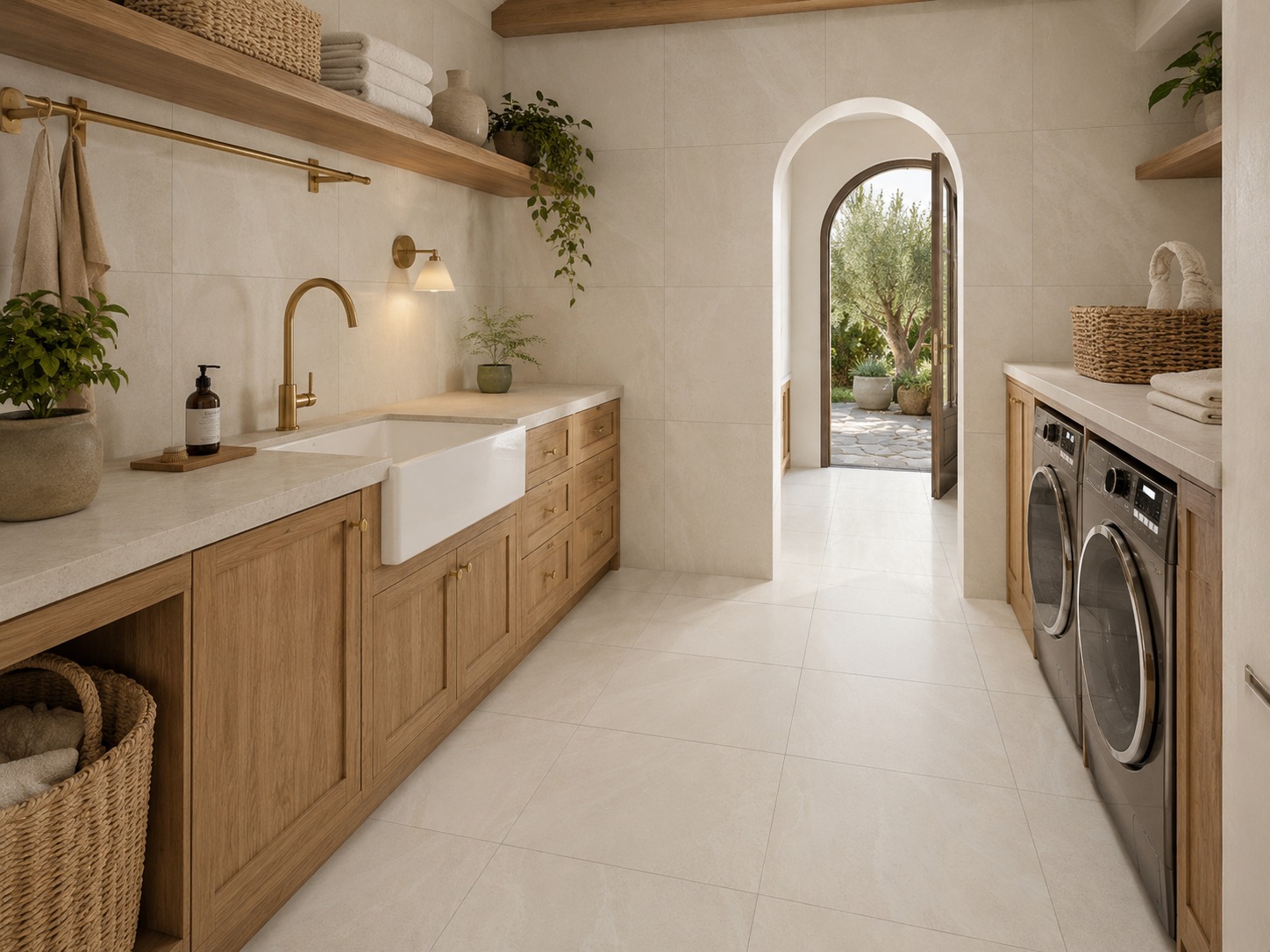 Builders Range Sandstone Bianco Floor & Wall Tile