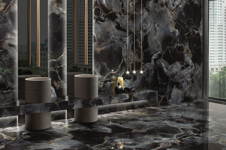 Onice Reale Black Diamond Porcelain Floor and Wall Tile