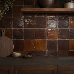 Zellige Marron Moroccan Tile | Handmade Glazed Wall Tiles