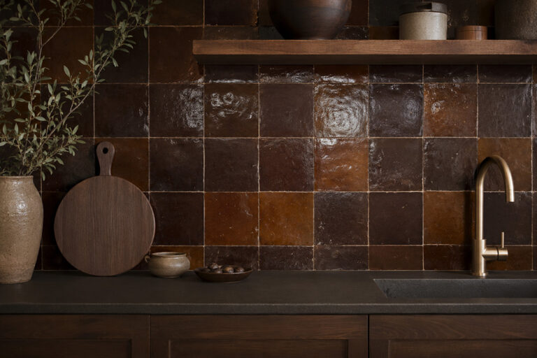 Zellige Marron Moroccan Tile | Handmade Glazed Wall Tiles
