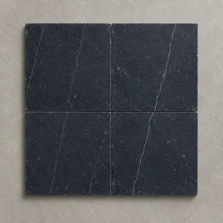 Nero Marquina Marble Tile 150x150 | Tumbled Black Stone Tile