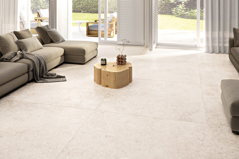 Tivoli Travertine Look Porcelain Tile | Italian Cross Cut Floor & Wall Tile
