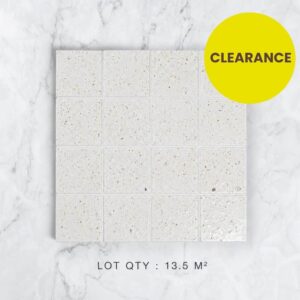 White Speckle Japanese Hand Crafted Mosaics Tile 72x72mm