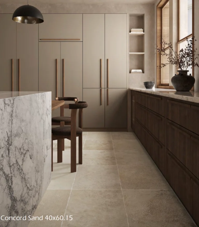 Concord Stone Look Porcelain Tile | Wavy Edge Floor & Wall Tile