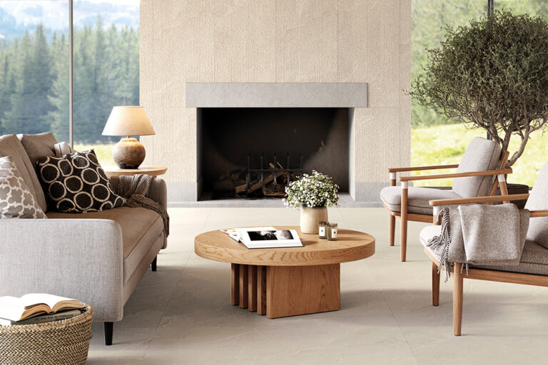 Cortina Porcelain Tile | Italian Stone Look Tile with 3D Vein Décor