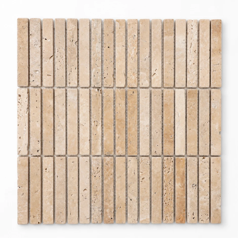 Stack Rome Travertine Mosaic | Tumbled Natural Stone Mosaic