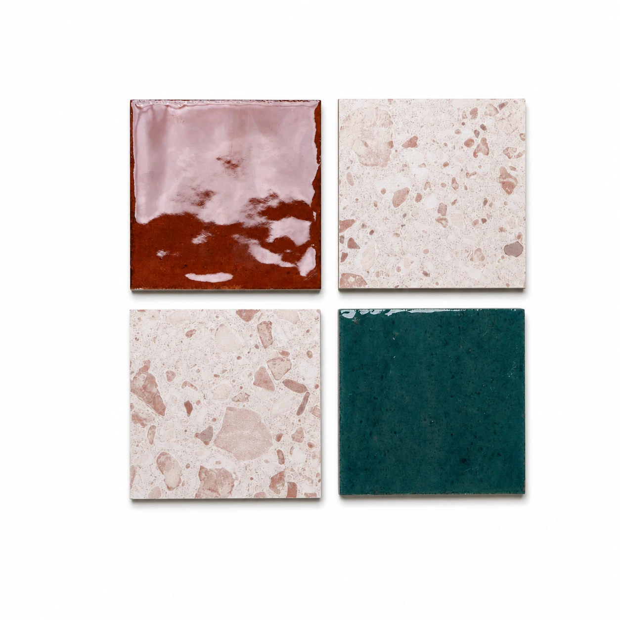 Terrazzo Rosso Crema & Lume 3.0 Sample Pack | Design Tiles